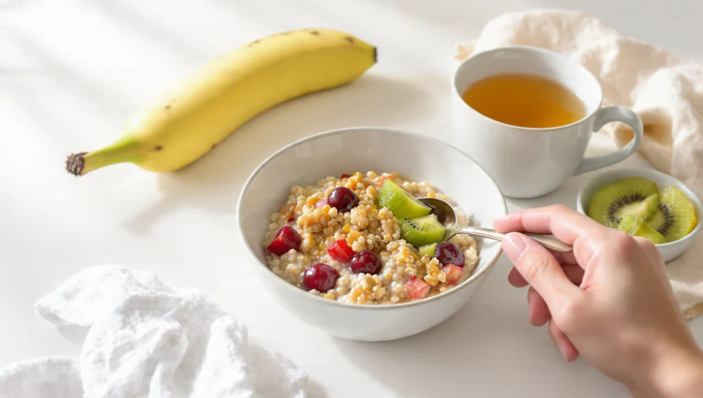 Schlaffördernde Lebensmittel am Abend, gesunde Ernährung für besseren Schlaf, leichtes Abendessen