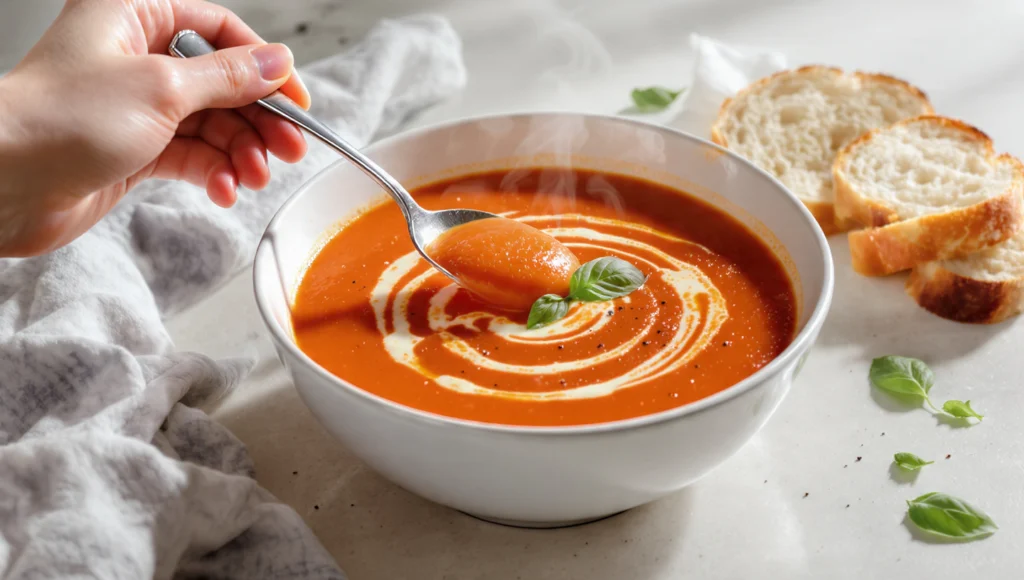 Cremige Tomatensuppe in 15 Minuten – hausgemacht, gesund und besser als Dosensuppe