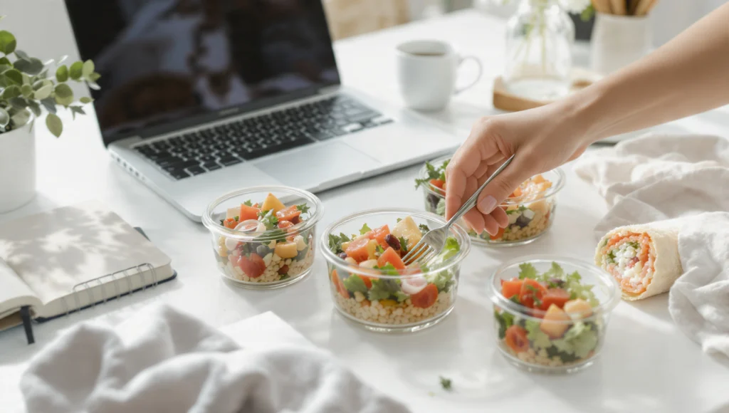 Gesunde Meal-Prep Gerichte für Berufstätige, ausgewogene Ernährung im Alltag, schnell und praktisch