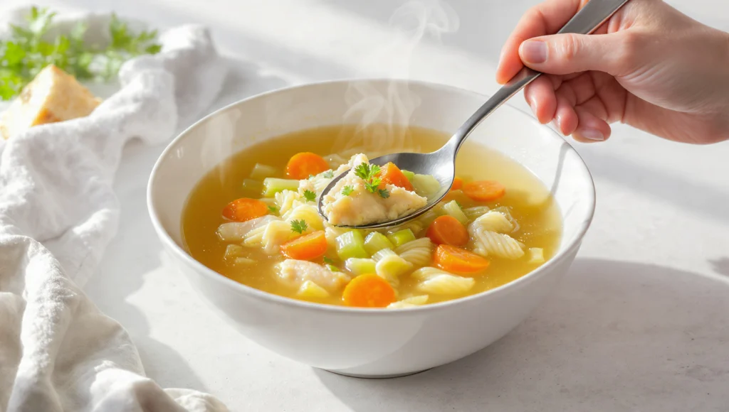 Hühnersuppe in 25 Minuten – schnelles, hausgemachtes Rezept für unter der Woche