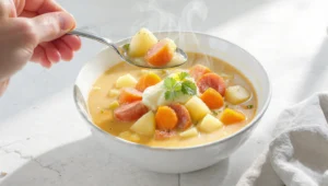 Deutsche Kartoffelsuppe in 25 Minuten – klassisch, günstig und herzhaft in einer Schüssel