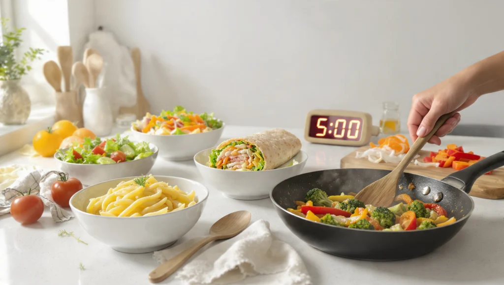 Schnelle Rezepte Definition Prinzipien Beispiele: Tipps für 30-Min-Mahlzeiten.