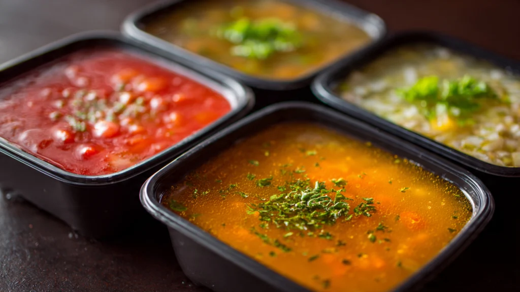 Suppen einfrieren Meal Prep 4 Sorten perfekt auftauen – Kürbis Linsen Minestrone Bohneneintopf