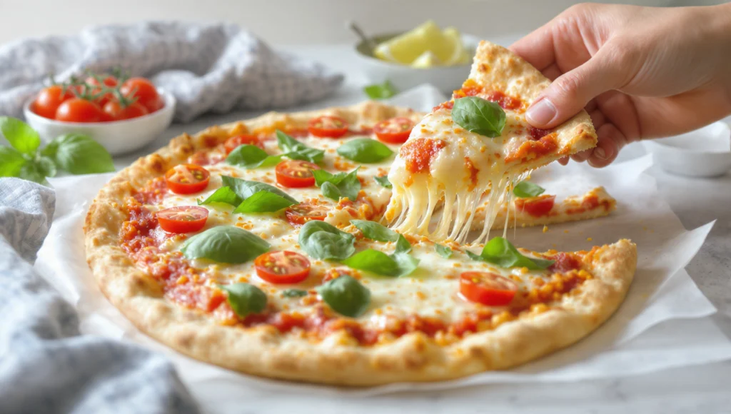 Tortilla-Pizza in 5 Minuten – knusprig, schnell und einfach mit Käse und Toppings belegt