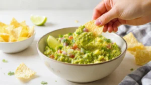 Guacamole Original 5 Min: Frisches cremiges mexikanisches Rezept.