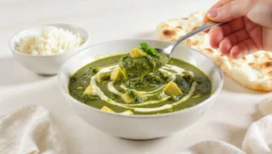 Palak Paneer 20 Min: Vegetarischer indischer Spinat-Paneer Klassiker.