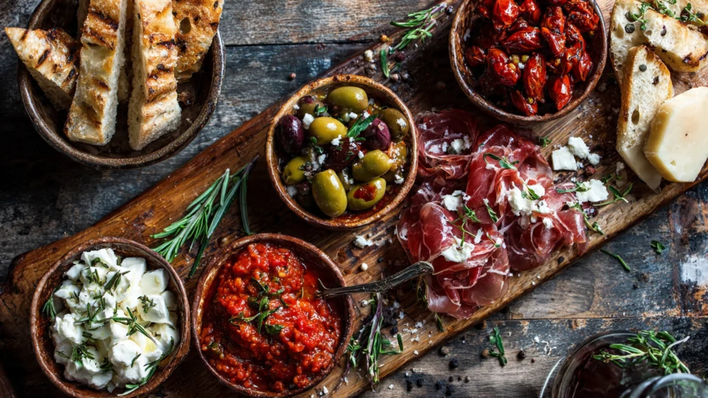 Antipasti selbst machen 5 Rezepte – eingelegte Auberginen, Paprika, Artischocken und Oliven-Tapenade