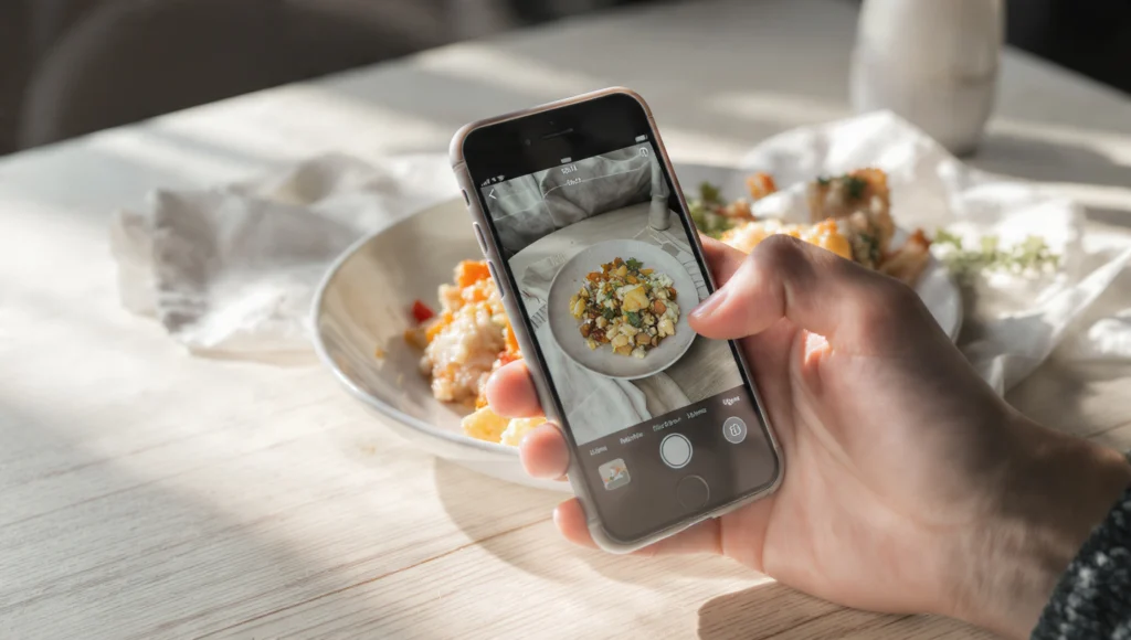 Essensfotos Handy Tipps – Food-Fotografie mit Smartphone, natürlichem Licht und Bildkomposition