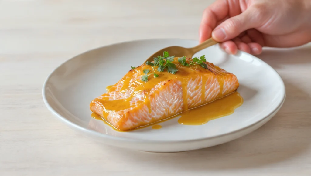 Lachs Honig-Senf-Glasur 5 Zutaten 15 Minuten – karamellisiertes Lachsfilet mit Dijon und Honig