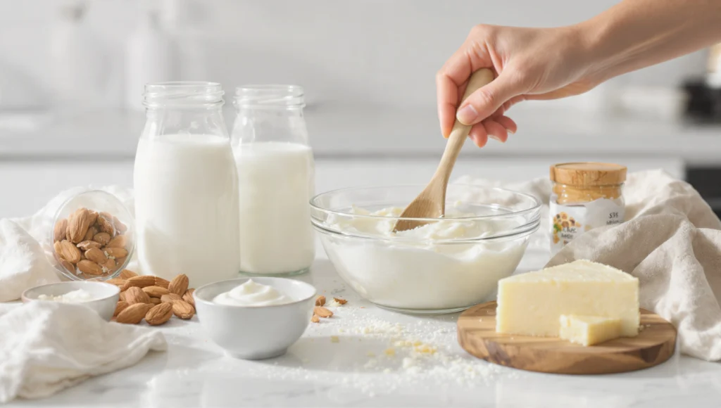 Laktosefrei kochen Alternativen – Hafermilch, Kokoscreme, Hefeflocken und Hartkäse im Überblick