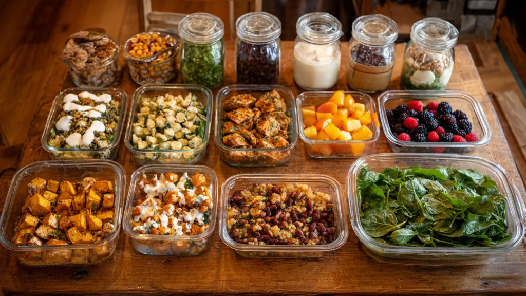 Meal Prep Singles Kochen eine Person ohne Verschwendung – Batch Cooking Portionen Lunchbox