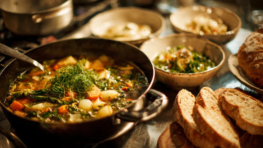 Schnelle Winterküche 30 Minuten – Linsensuppe, Curry, Käsespätzle und Eintopf wärmend auf dem Tisch