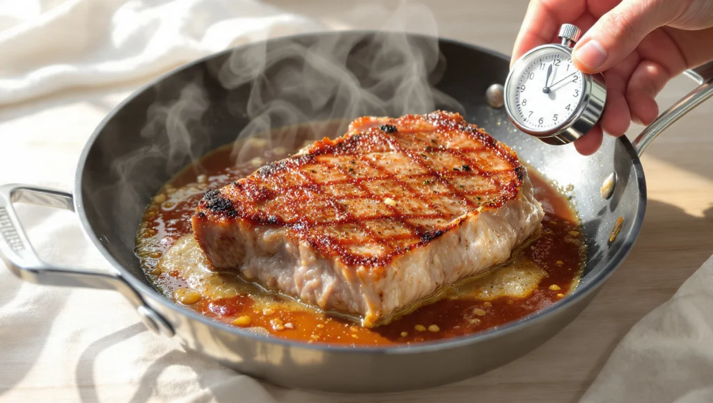 Schweinefilet Pfanne saftig 15 Minuten – goldbraunes Filet mit Kräuterbutter und Kerntemperatur