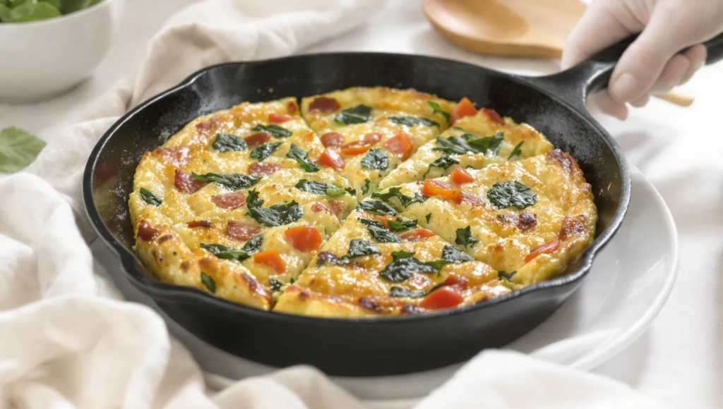 Frittata aus dem Ofen Meal Prep – einfaches Frühstück-Rezept mit Ei und Gemüse für 4 Tage