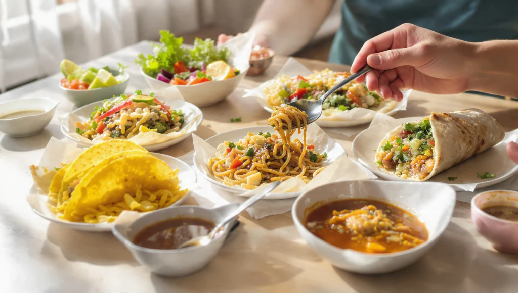 Internationale Küche schnell unter 30 Minuten – Thai-Curry, Tacos, Ramen und Pasta einfach nachkochen