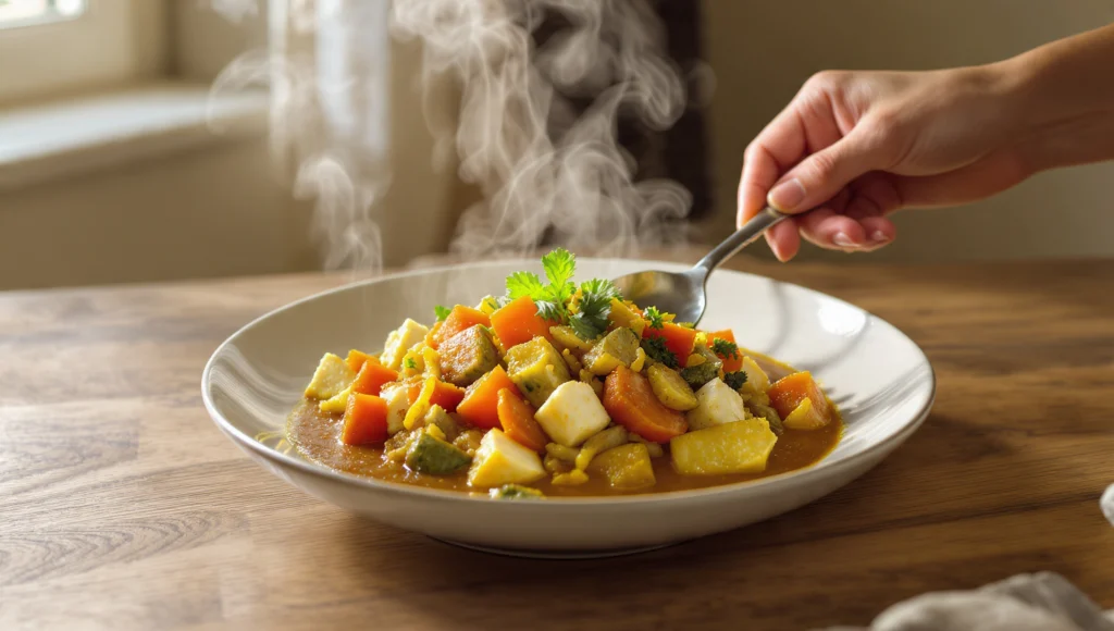 Paneer- und Gemüsecurry vegetarisch – indisches Curry mit Paneer-Käse und Gemüse in 20 Minuten